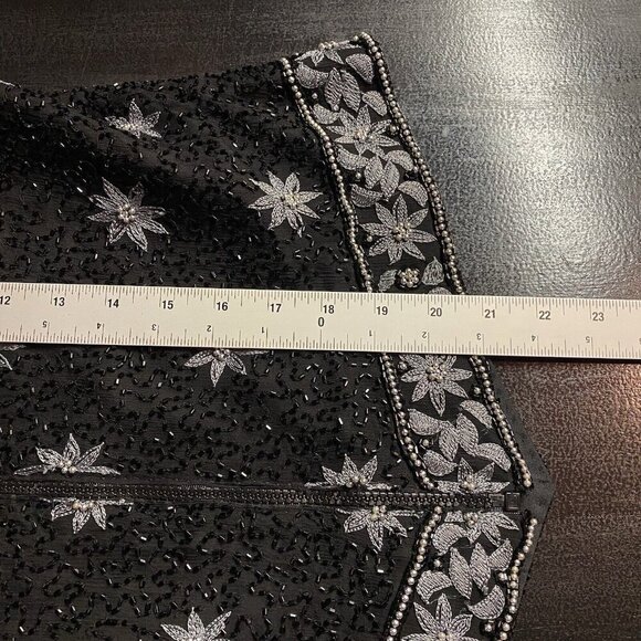 Cote d'Azur Vintage Beaded Embroidered Silk Top Sz M Embellished Evening Formal - Picture 14 of 14